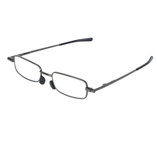 Rotating reading glasses for the elderly reading glasses ultra-thin fashion business metal full frame slingshot for men and women